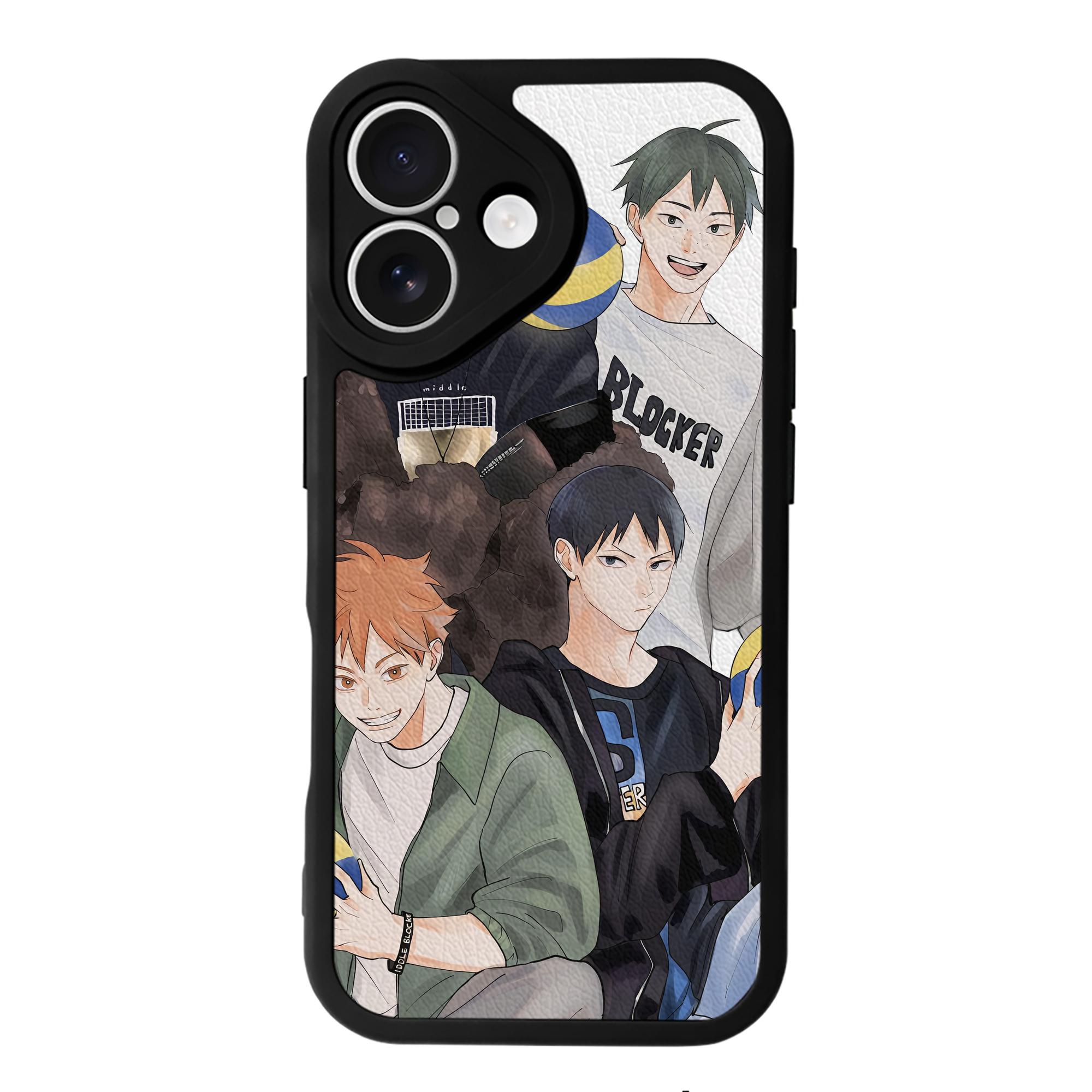 （画像用） ハイキュー!! Haikyu!! 【iPhone 16シリーズ対応】シリコンスマホケース（レザー調） 材質：シリコン